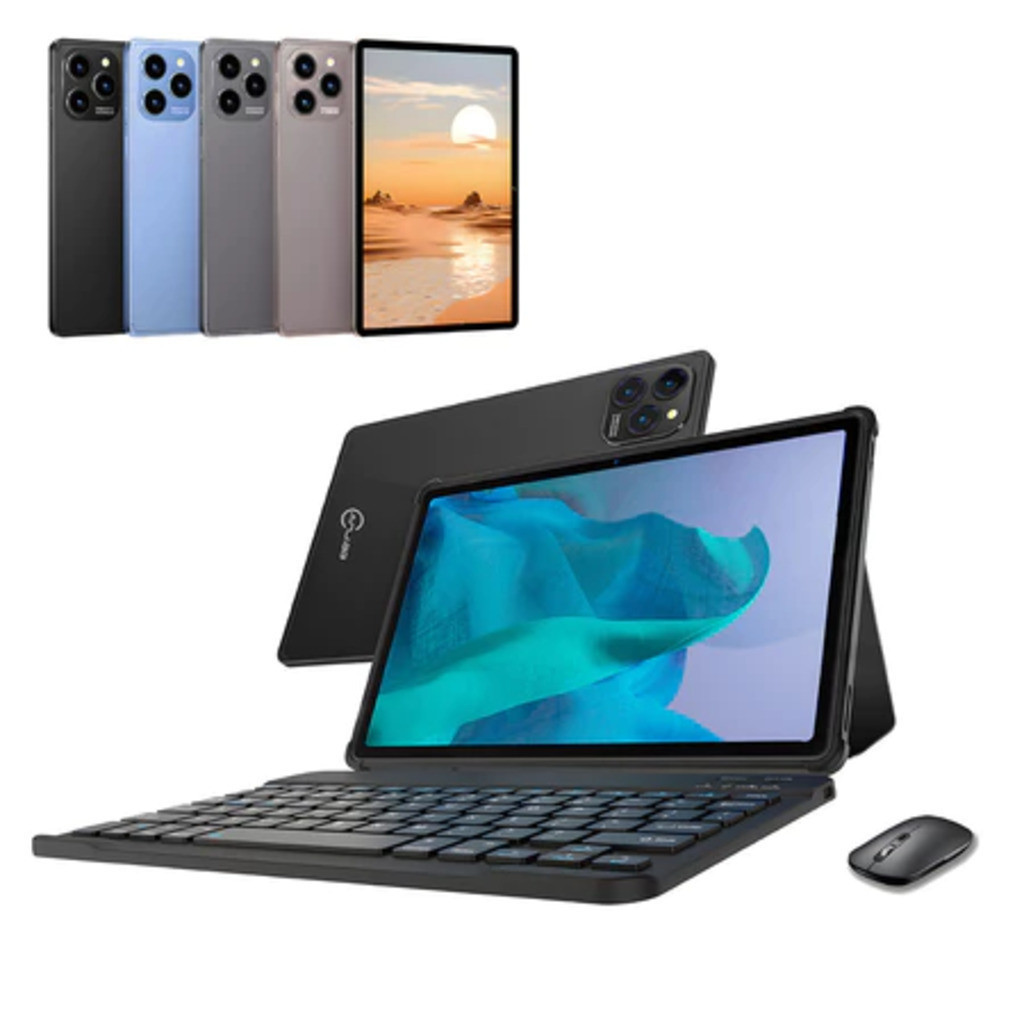 Tablet 10.1” com Teclado+Mouse 6GB RAM 128GB Android 13 Câmera 50MP
