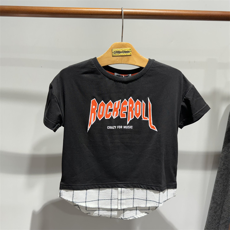 Verão Simba Nana roupas infantis meninos branco em torno do pescoço de manga curta camiseta crianças algodão elastano to