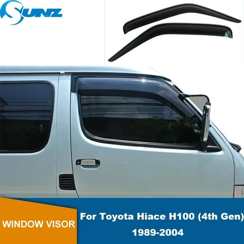 Protetores Contra Chuva Para Toyota Hiace H100 (4a Geração) 1989-2004 Preto 2 Peças Viseira De Janela Acrílica Defletore