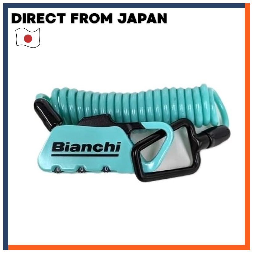 Bianchi Mini Lock A CK BK Celeste Road Bike Wire Coil Lock