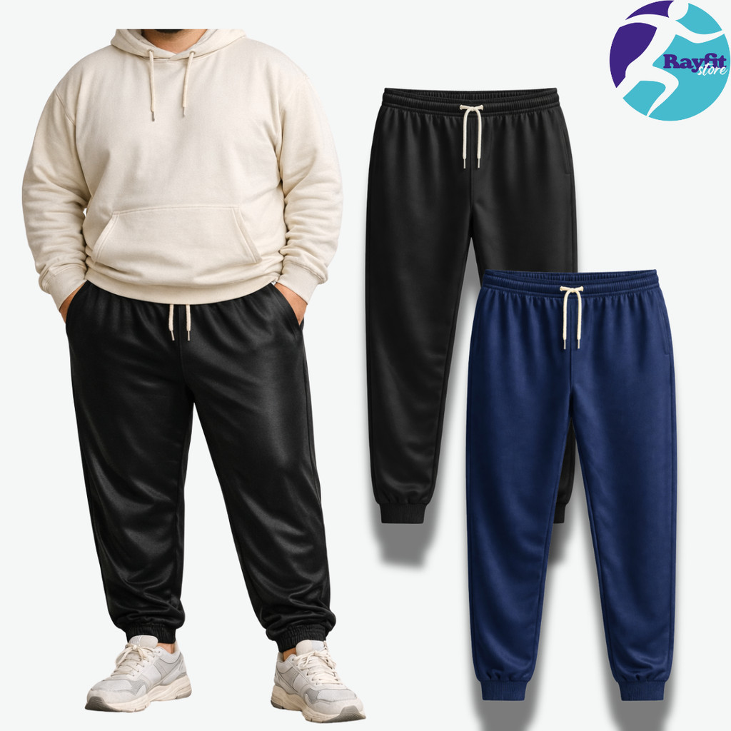 Kit 2 Calças de Moletom Flanelado Masculino Plus Size G1,G2,G3 - Quente e Confortável em Oferta na Shopee