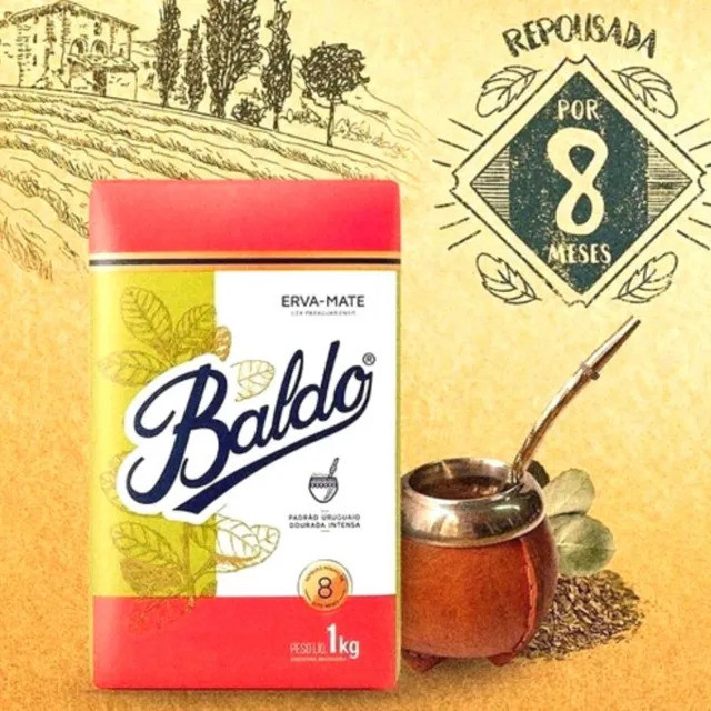 Erva-mate Baldo Yerba Padrão Uruguaio 1kg — imagem 2 de 2