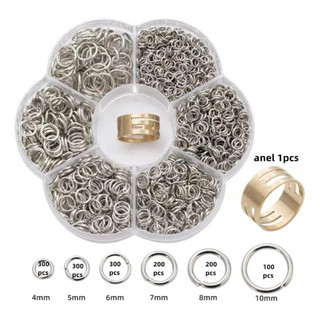Argola Elo Metal para Bijuterias - Prata/Dourado/Colorido 4mm a 10mm - 100 a 1400 Peças