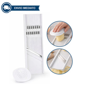 Cortador Fatiador Ralador Dupla Face Manual Keita 21cm Branco
