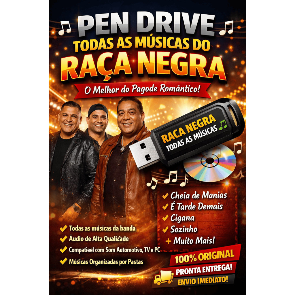 Pro Drive modelo Chaveirinho Personalizado - Raça Negra.