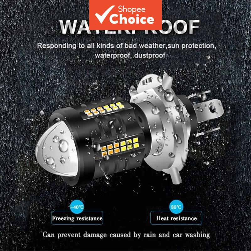 Ultra Brilhante H4 H6 BA20D LED Farol Lâmpada Para Motocicleta Hi/Lo Feixe Branco Holofote Moto