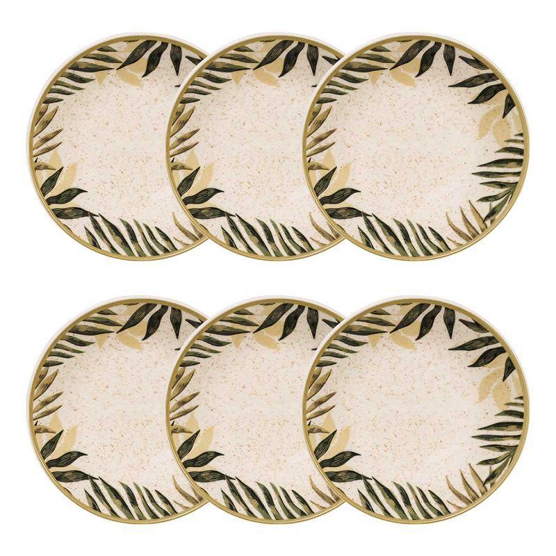 Jogo de 6 Pratos Fundos 20,5 cm Oxford Unni Tropicano