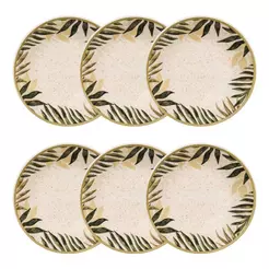 Jogo de 6 Pratos Fundos 20,5 cm Oxford Unni Tropicano