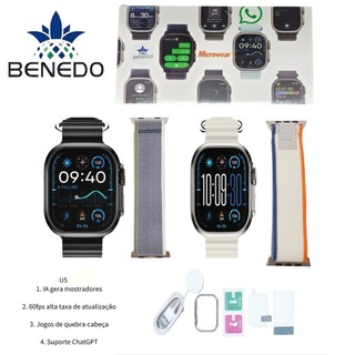Smartwatch Microwear Ultra 5 49MM 2 pulseiras Series 11 GPS GPS CHATGPT Inteligente Original