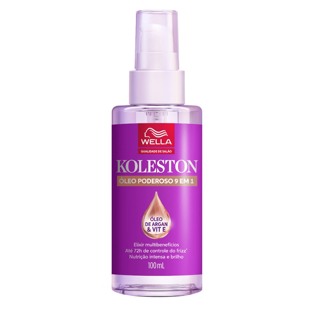 Óleo Capilar Wella Koleston Poderoso 9 em 1 com Argan e Vitamina E 100ml em Oferta na Shopee