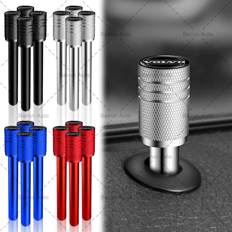 1/4 Pçs 3-Slots Liga Fechadura Da Porta Do Carro Parafuso Pino Trava Tampa De Segurança Para Volvo XC90 XC70 XC60 V40 V5