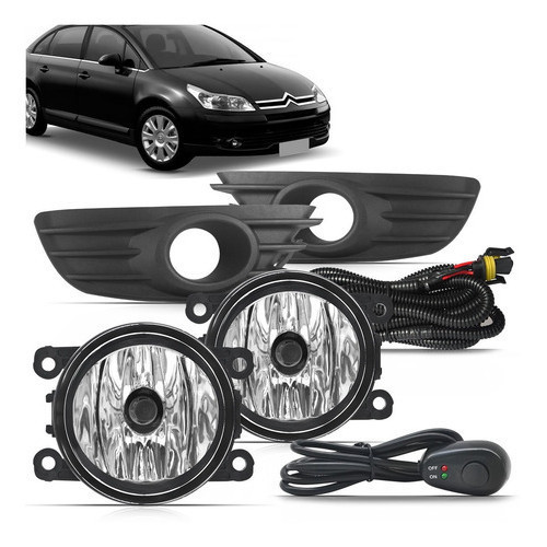 Kit Farol De Milha Neblina C4 Pallas Com Molduras 2008 09 10 11 em Oferta na Shopee