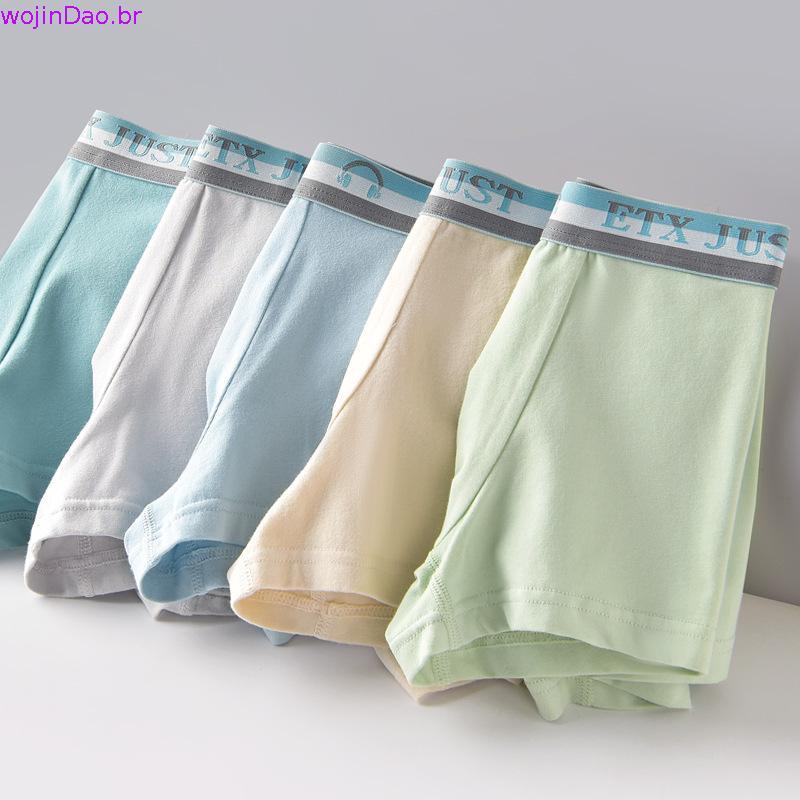 cueca infantil algodão cueca infantil menino ETXJUST Meninos Calcinha Algodão Adolescente Big Kids Shorts Boxer Kids No