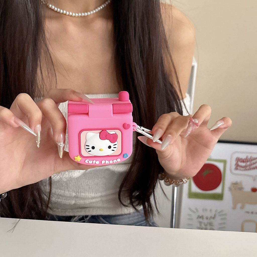 Nova Hello Kitty Celular Dos Desenhos Animados Fone De Ouvido Capa Para AirPods 1 2 3 4 Pro2 Pro3 Bluetooth Silicone Cas