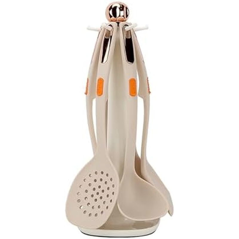 Conjunto de Utensílios de Cozinha de 7 Peças, Utensílios de Cozinha de Silicone, Adequado para Panelas Antiaderentes, Eq