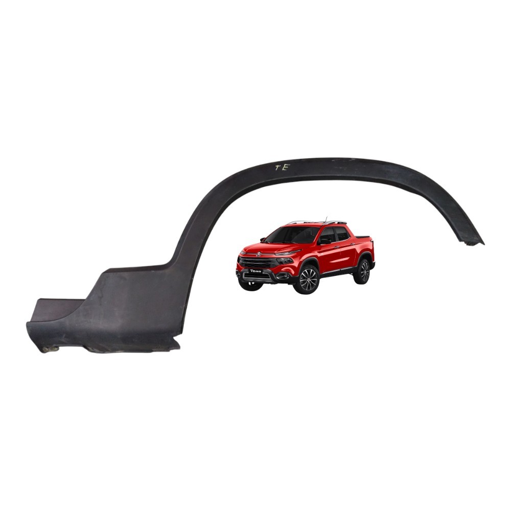 Moldura Aplique Paralama Traseira Esquerda Fiat Toro 2019 20 - Preto