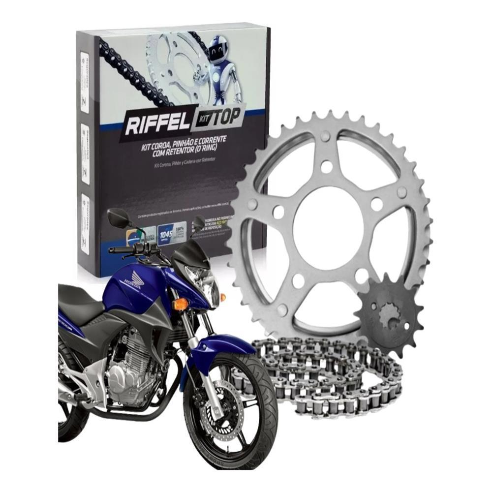 Kit Relação Tração Cb 300 2009 2010 2011 A 2015 Retentor Riffel