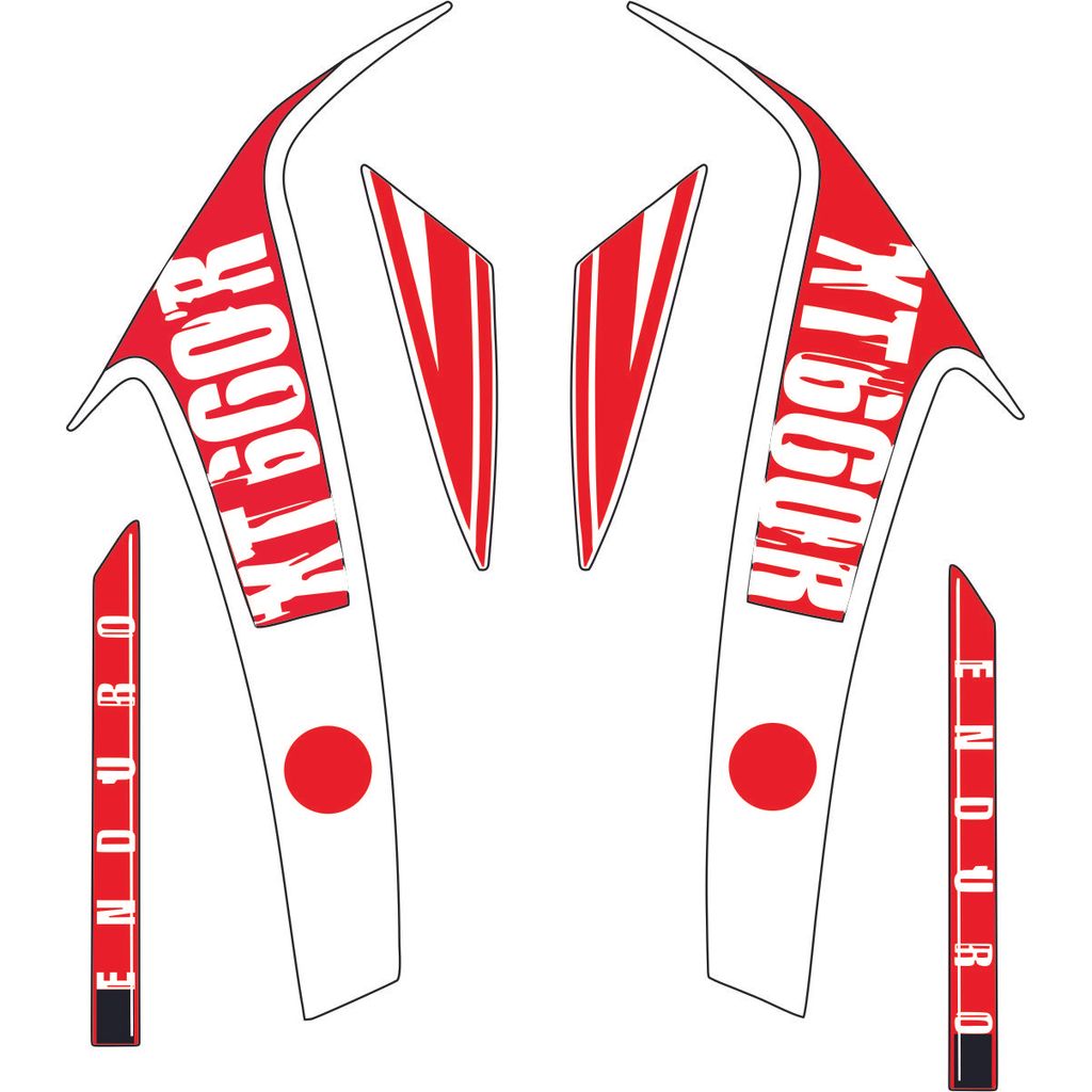 Kit Adesivo Yamaha XT 660R Meiota Faixas Vermelho Vinil