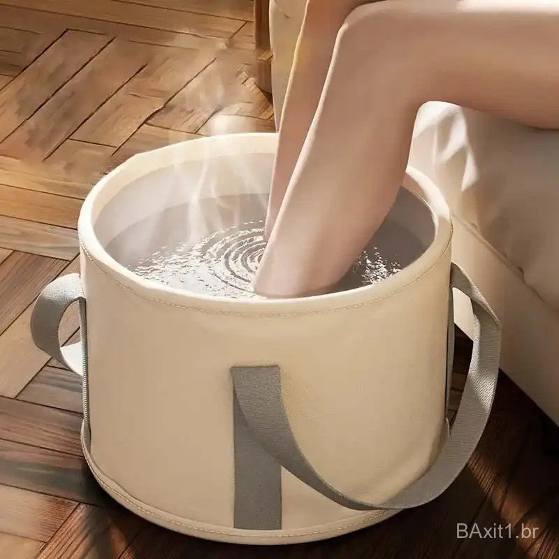 Portable Folding Foot Bath Tub with Heat Preservation, 1 Count Deep Basin with Handle, Foot Spa Bucket for Home Bathroom