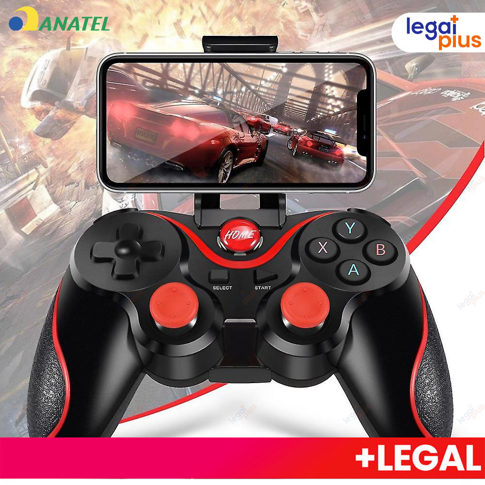 Controle Joystick Bluetooth Universal Com Cabo USB E Suporte Para Celular Tablet Android Ipad em Oferta na Shopee