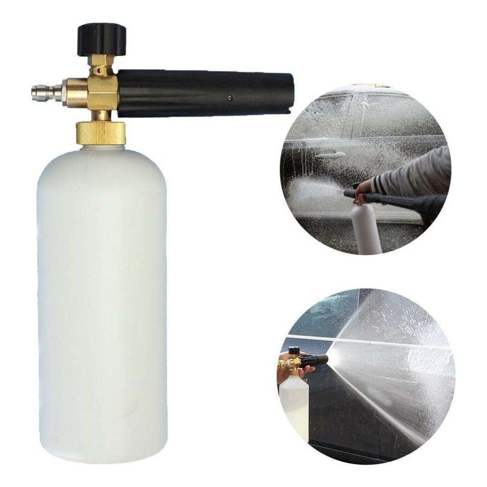 Pistola de água de alta pressão 1/4 plugue rápido pote de espuma para lavagem de carro 1L