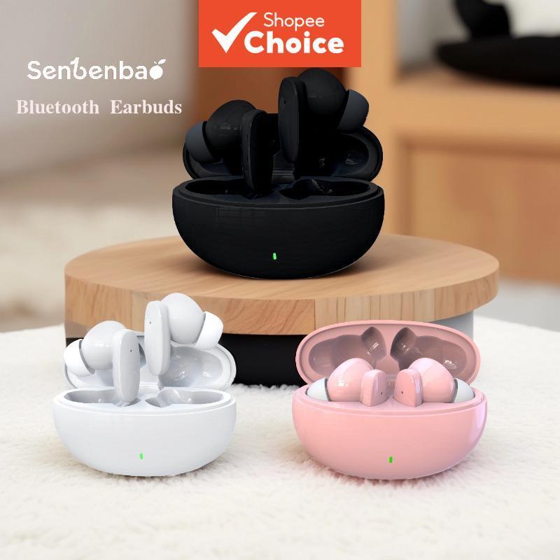  Fones de Ouvido SenBenBao S90 - Fones de Ouvido Bluetooth Sem Fio TWS com Cancelamento de Ruído HiFi Stereo, Fones de