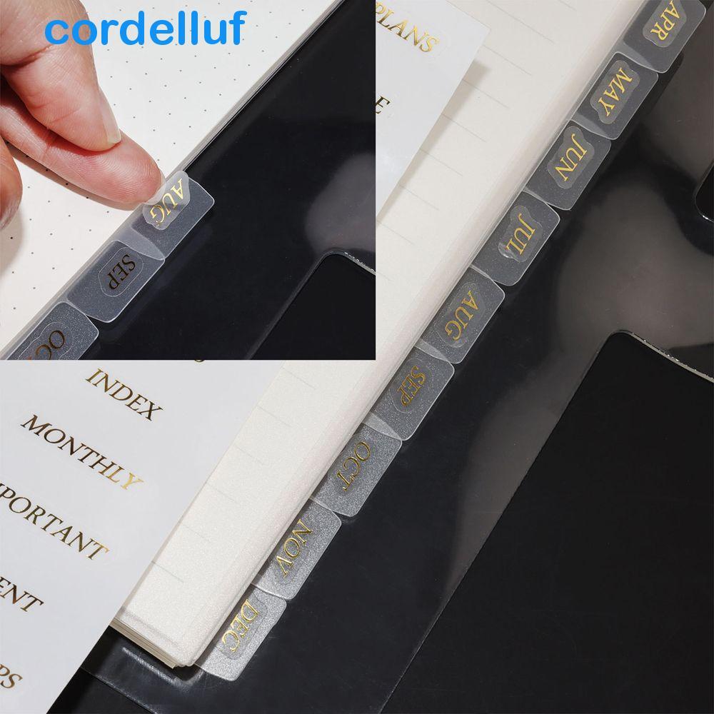 CORDELLUF Divisores De Índice De Fichário , Adesivo Para Notebook A5/A6 , Suprimentos De Ligação , Separador De Folhas S