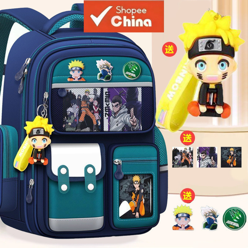 Mochilas Escolares Populares para Crianças 2025 para Meninos do Ensino Fundamental Mochila Naruto G6JD