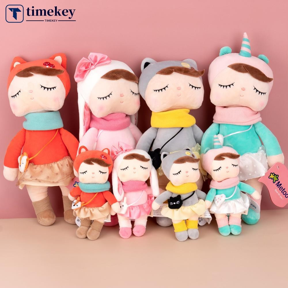 TIMEKEY 2 Peças Boneca Metoo Angela Brinquedos de Pelúcia para Meninas Bebê Coelho Fofo Linda Angela Animais de Pelúcia