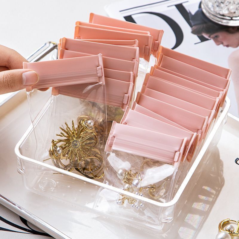 50/20Pcs Saco De Jóias Rosa  Anti Oxidação Brincos Colar Manual Saco De Armazenamento Portátil em Oferta na Shopee