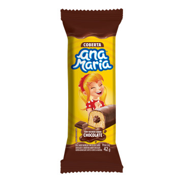 Bolinho Ana Maria Cobertura de Chocolate