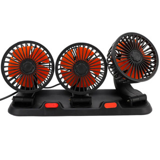 Ventilador Triplo Usb Carro Escritorio Escrivaninha Auotomotivo Calor Verao Silencioso 2 Velocidades Multiuso