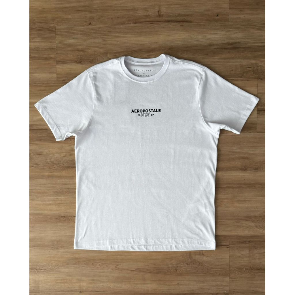 Camiseta Aeropostale Branca Malha Comfort