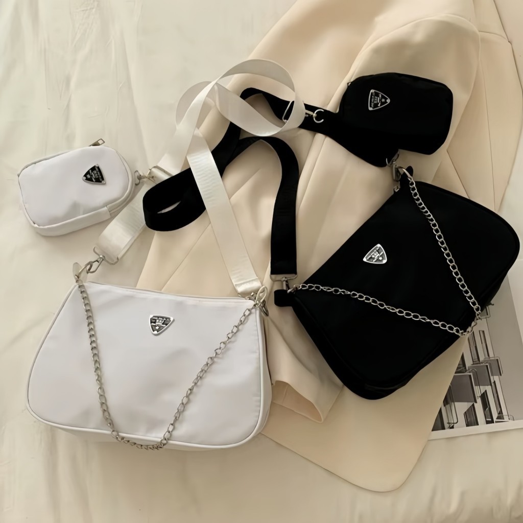 Bolsa de Nylon Leve com Alça Bolsa Transversal Moderna em Oferta na Shopee