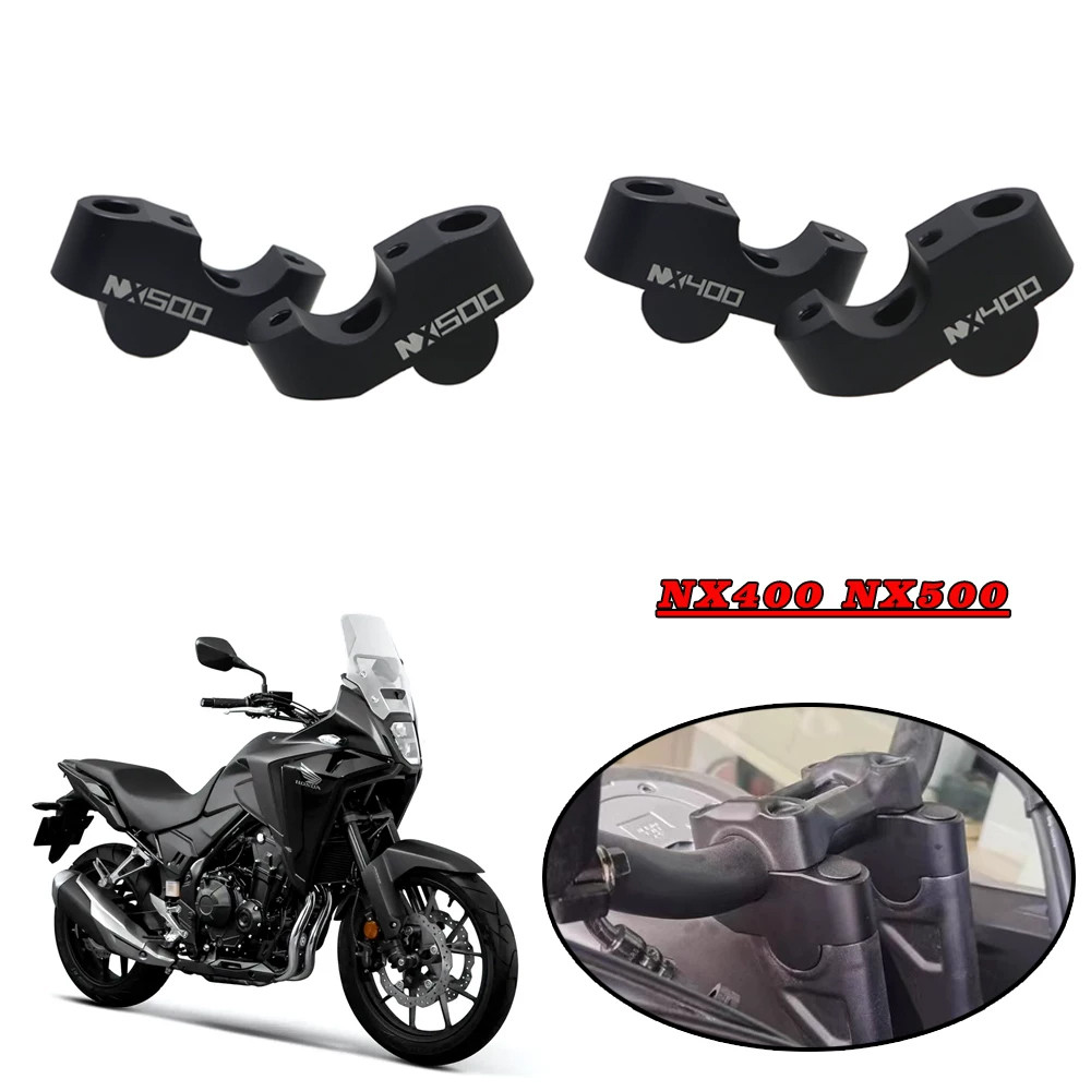 Risers De Guidão Para Honda NX400 NX 400 500 NX500 2023 2024 2025 Acessórios Da Motocicleta Braçadeira Montagem Guiador 