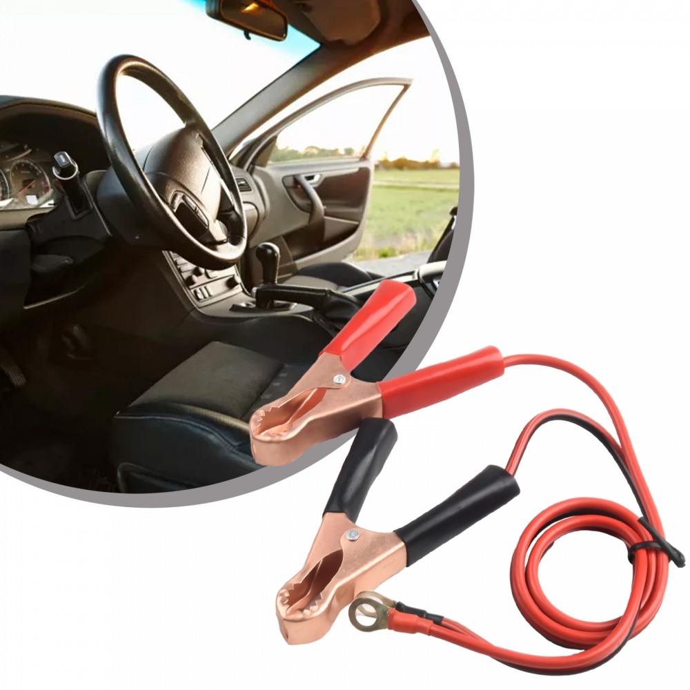 2x Cabo De Alimentação Do Carro Clipe De Bateria Inversor Fio Transferência De Energia Jacaré 50A