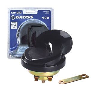 Buzina Caracol Carro Moto Van Ônibus Universal 12v 2 Conectores Som Alto Gauss GB1052