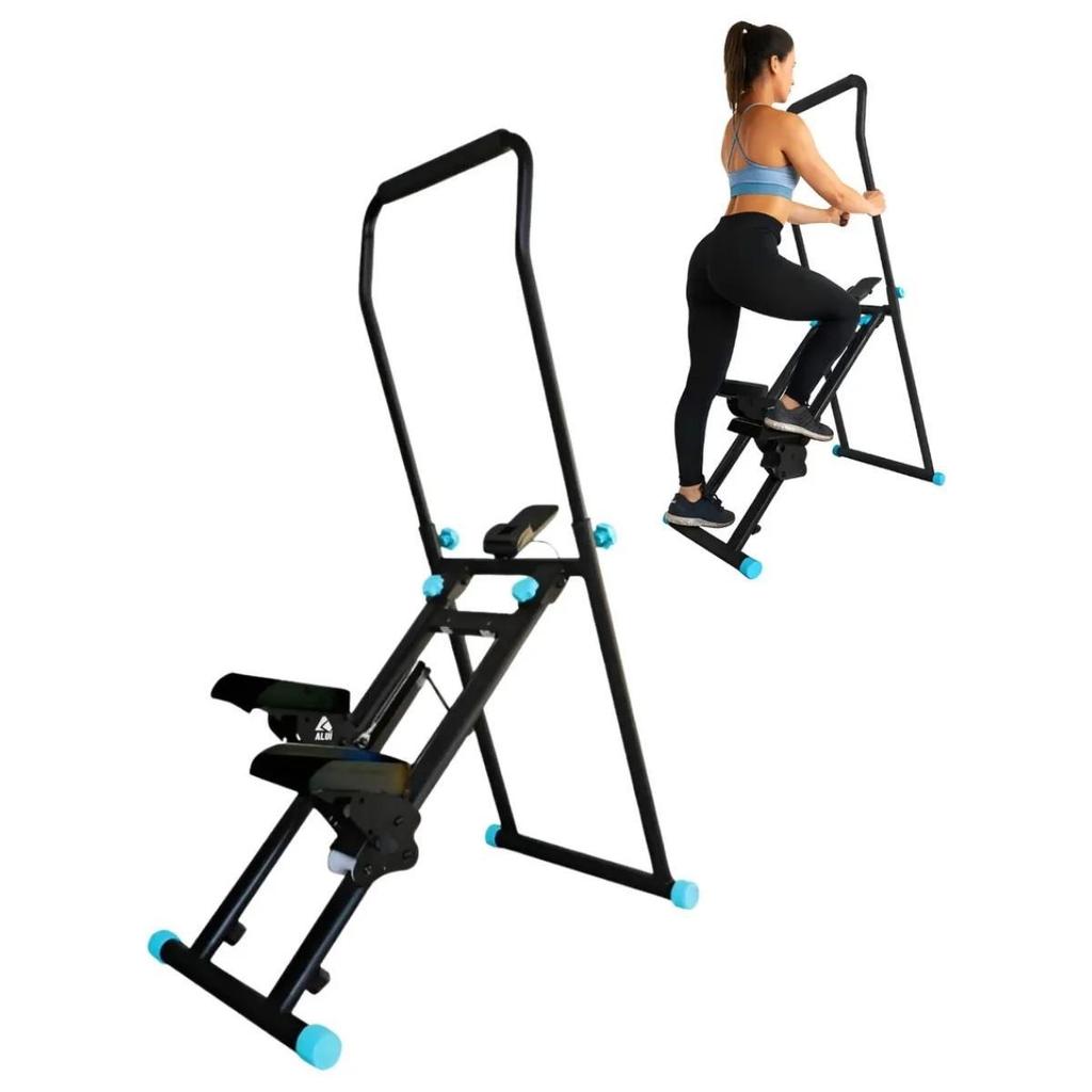 Máquina De Caminhada Escalada Simulador Escadas Até 140kg Treino Glúteos Pernas Fitness Dobrável Alui
