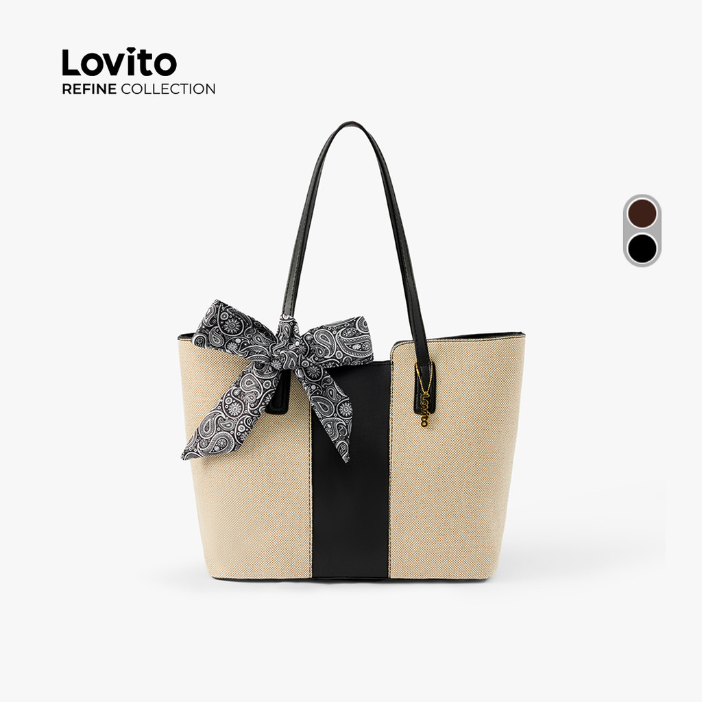 (Lovito Refine) Bolsa de Ombro Grande e Casual para mulheres LR27E052 em Oferta na Shopee