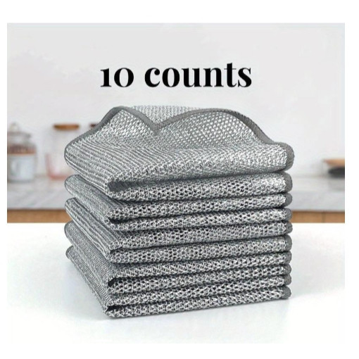 Imagem Kit 15 Panos De Limpeza Aço PREMIUM Arear Panela Fogão Toalha Louça Tira Gordura Reutilizável