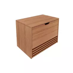 Gabinete de Banheiro Suspenso BN3613 s/ Cuba 1 Gaveta 60cm Amêndoa - Tecno Mobili