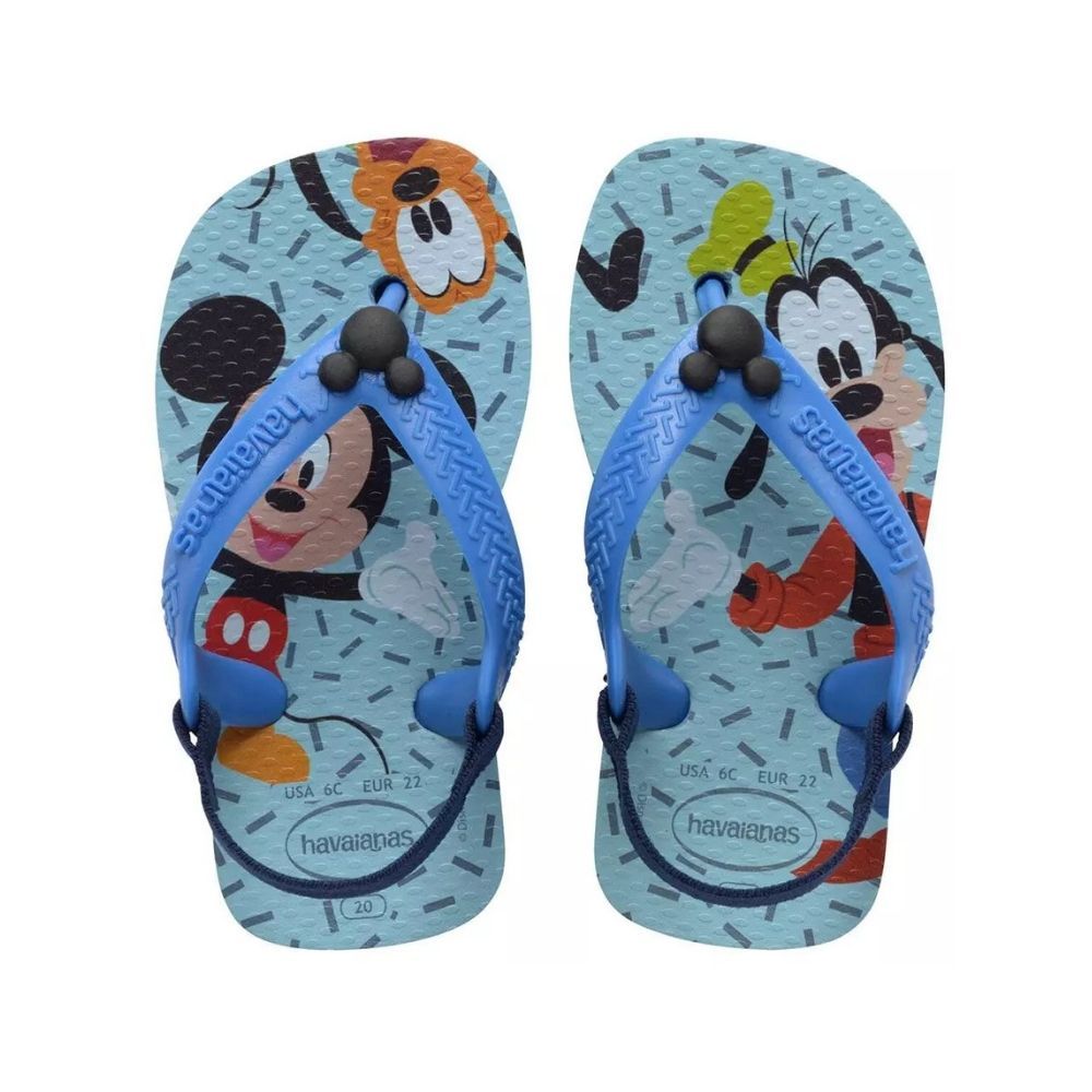 Chinelo Havaianas Disney Baby Mickey Pateta Original Unissex Infantil Confortável