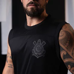 Regata Corinthians Black Street Masculina Oficial