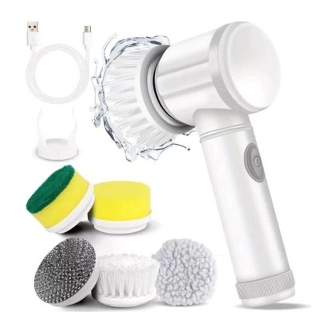 Escova Elétrica de Limpeza 5 em 1 Sem Fio Limpador Multiuso