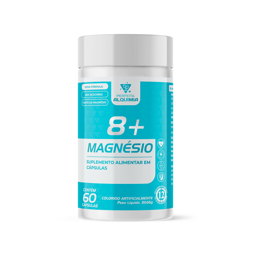 8+ magnésio - 60 cápsulas | Perfeita Alquimia em Oferta na Shopee