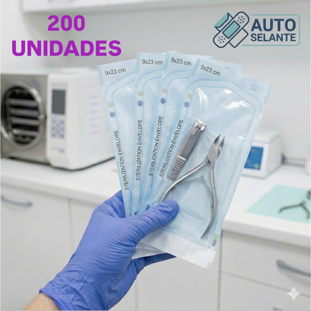 Envelope para Esterilização 9cmx23cm -  100 ou 200 Unidades - Supack em Oferta na Shopee