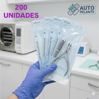 Envelope para Esterilização 9cmx23cm -  100 ou 200 Unidades - Supack em Oferta na Shopee