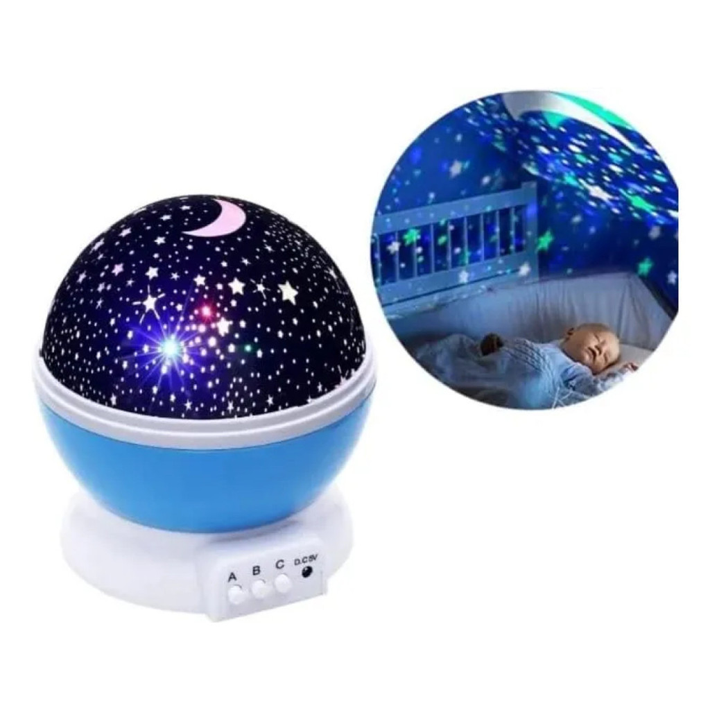 Luminária Projetor Estrelas Cosmos LED 360º Abajur Luz Noturna Infantil Romântica 🌌✨🌙🌠