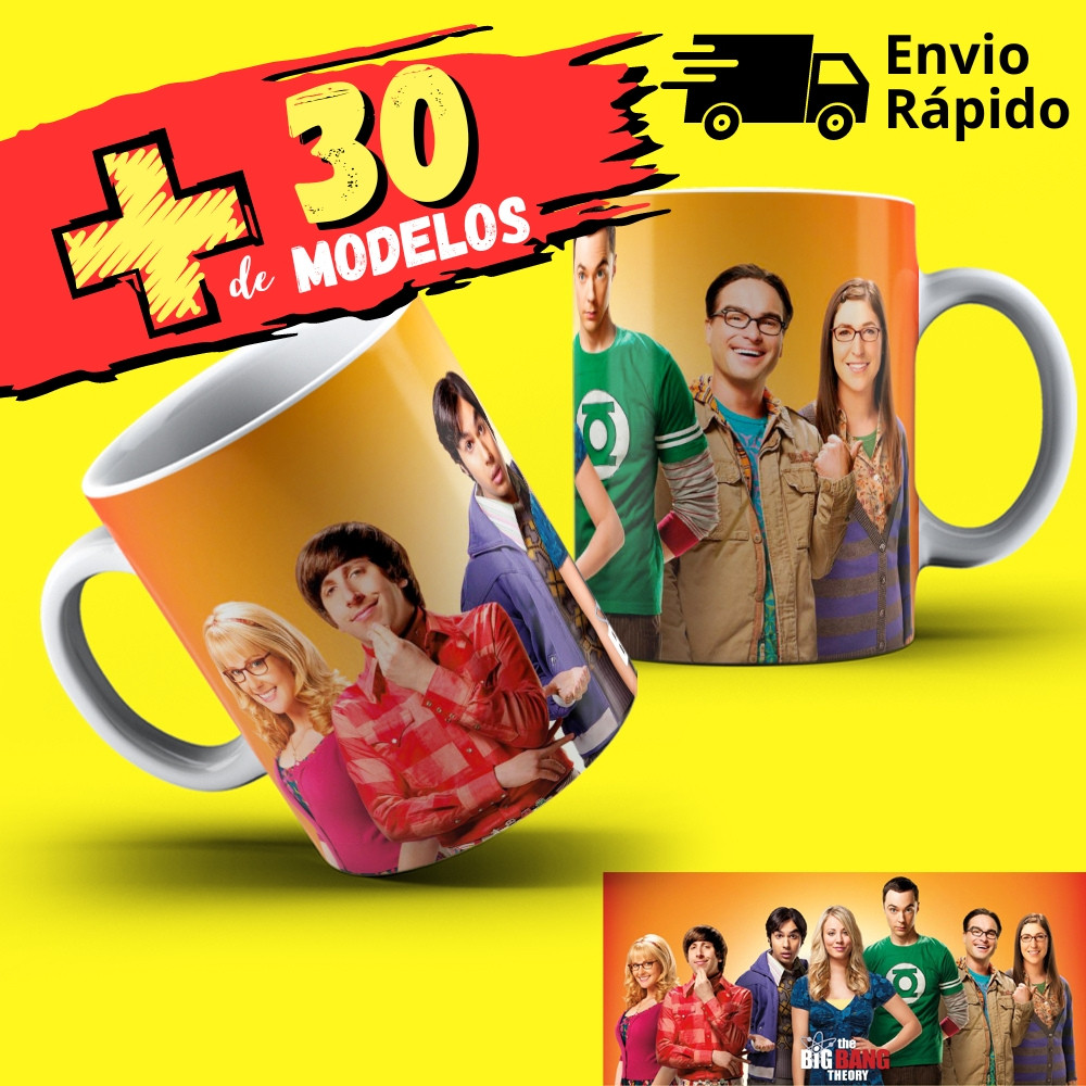 Caneca The Big Bang Theory  Sheldon Cooper, Penny, Howard, Leonard Hofstadter, Rajesh Koothrappali
