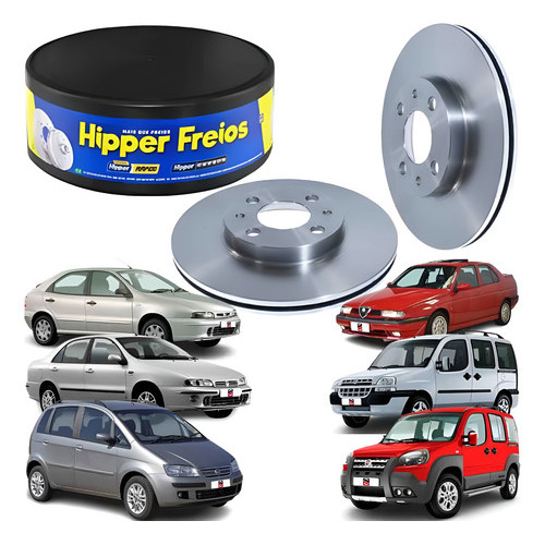 Par 2 Disco De Freio Dianteiro Ventilado Brava Doblo Idea em Oferta na Shopee